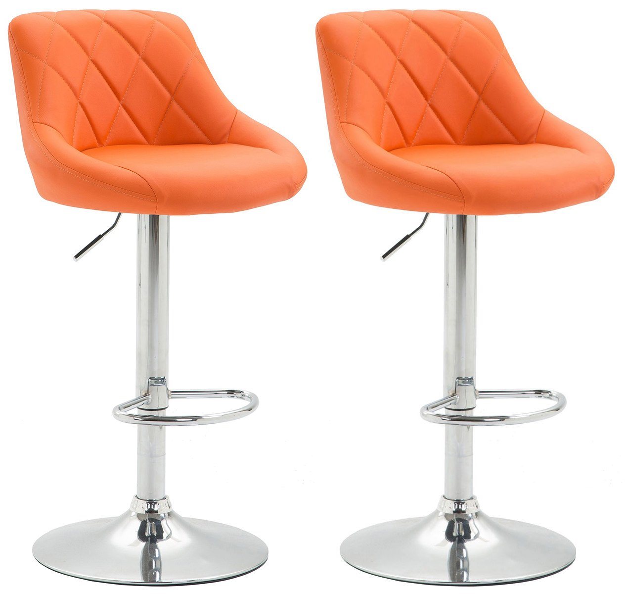CLP Barhocker Lazio Kunstleder (2er Set, 2 St., 2er), dreh- & höhenverstellbar von CLP
