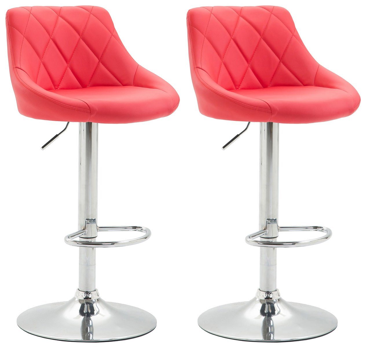 CLP Barhocker Lazio Kunstleder (2er Set, 2 St., 2er), dreh- & höhenverstellbar von CLP
