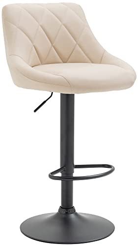 CLP Barhocker Lazio Mit Kunstlederbezug I Drehbarer Thekenhocker Mit Fußstütze I Höhenverstellbarer Barstuhl Mit Trompetenfuß, Farbe:Creme, Gestell Farbe:schwarz CLP Barhocker Lazio Mit Kunstlederbezug I Drehbarer Thekenhocker Mit Fußstütze I Höhenverstellbarer Barstuhl Mit Trompetenfuß, Farbe:Creme, Gestell Farbe:schwarz von CLP