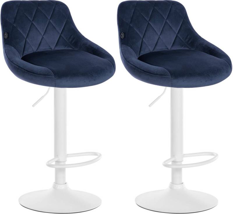 CLP Barhocker Lazio Samt (2er Set, 2 St., 2er), Barstuhl 360° drehbar von CLP