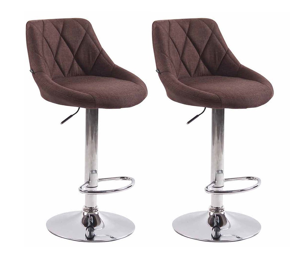 CLP Barhocker Lazio Stoff (2er Set, 2 St., 2er), höhenverstell- & um 360° drehbar von CLP