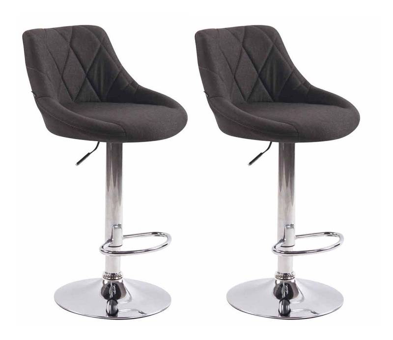 CLP Barhocker Lazio Stoff (2er Set, 2 St., 2er), höhenverstell- & um 360° drehbar von CLP