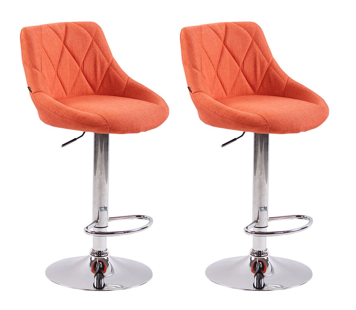 CLP Barhocker Lazio Stoff (2er Set, 2 St., 2er), höhenverstell- & um 360° drehbar von CLP