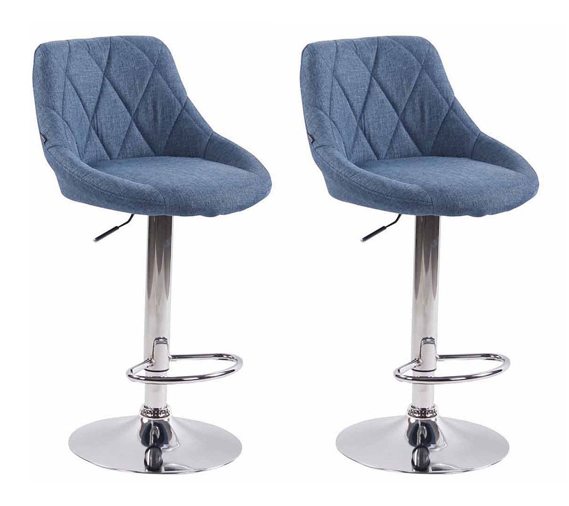 CLP Barhocker Lazio Stoff (2er Set, 2 St., 2er), höhenverstell- & um 360° drehbar von CLP