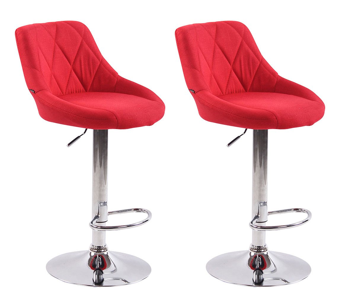 CLP Barhocker Lazio Stoff (2er Set, 2 St., 2er), höhenverstell- & um 360° drehbar von CLP