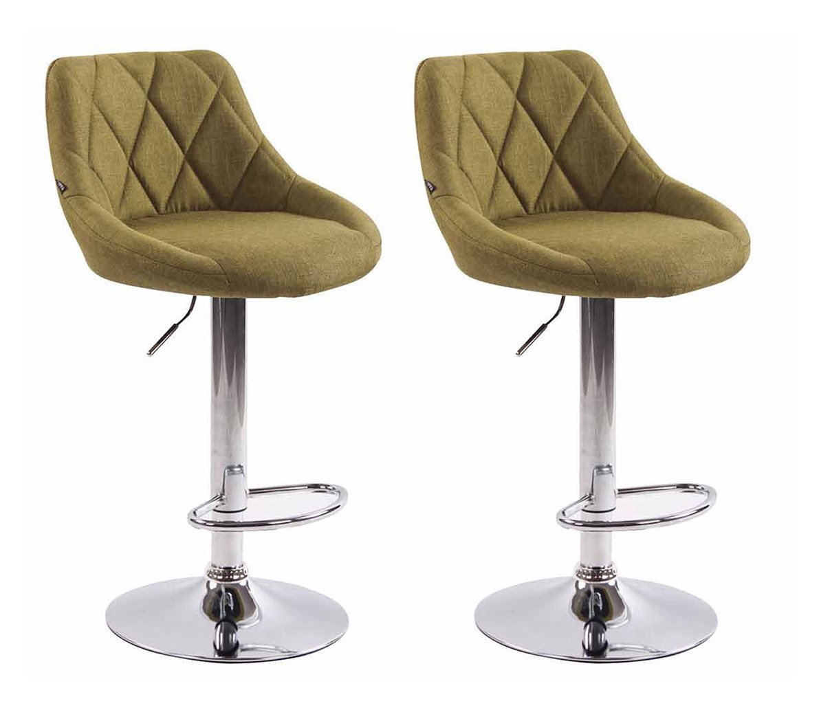 CLP Barhocker Lazio Stoff (2er Set, 2 St., 2er), höhenverstell- & um 360° drehbar von CLP