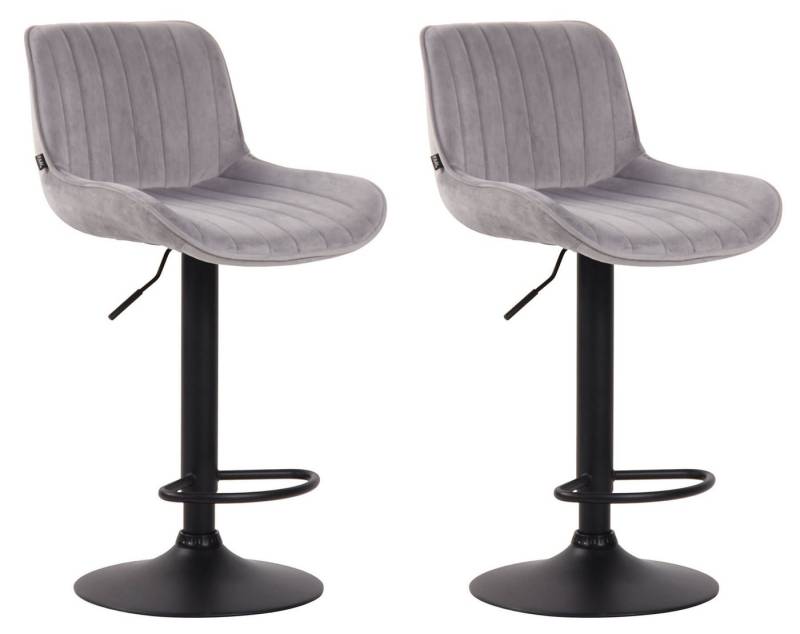 CLP Barhocker Lentini Samt (2er Set, 2 St., 2er), höhenverstellbar, drehbar von CLP