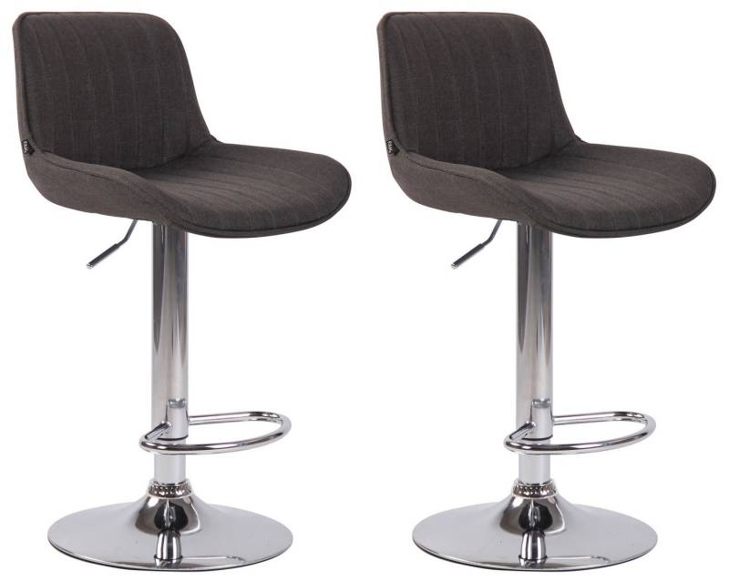 CLP Barhocker Lentini Stoff (2er Set, 2 St., 2er), 360° dreh-& höhenverstellbar von CLP