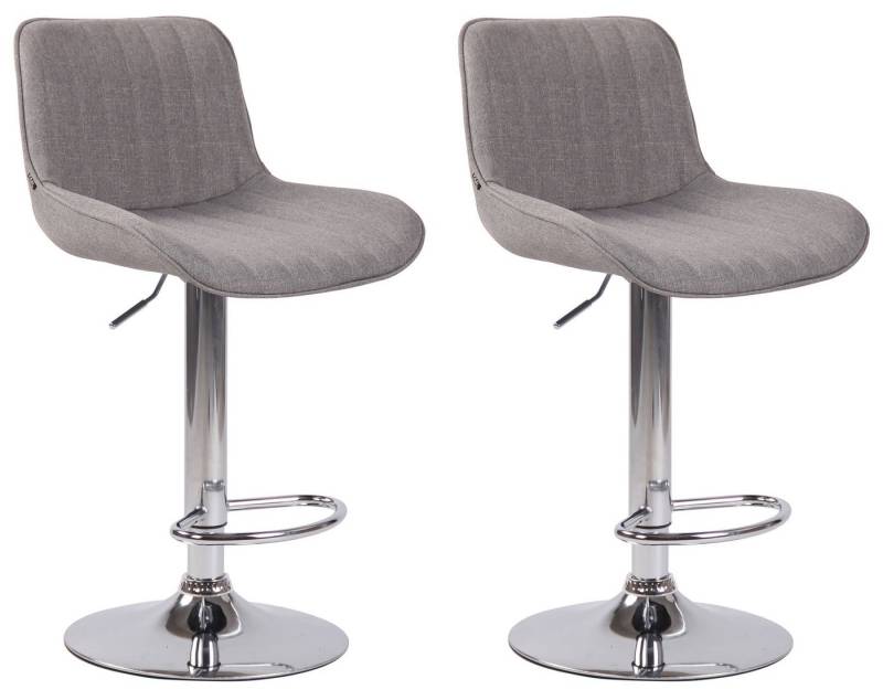 CLP Barhocker Lentini Stoff (2er Set, 2 St., 2er), 360° dreh-& höhenverstellbar von CLP