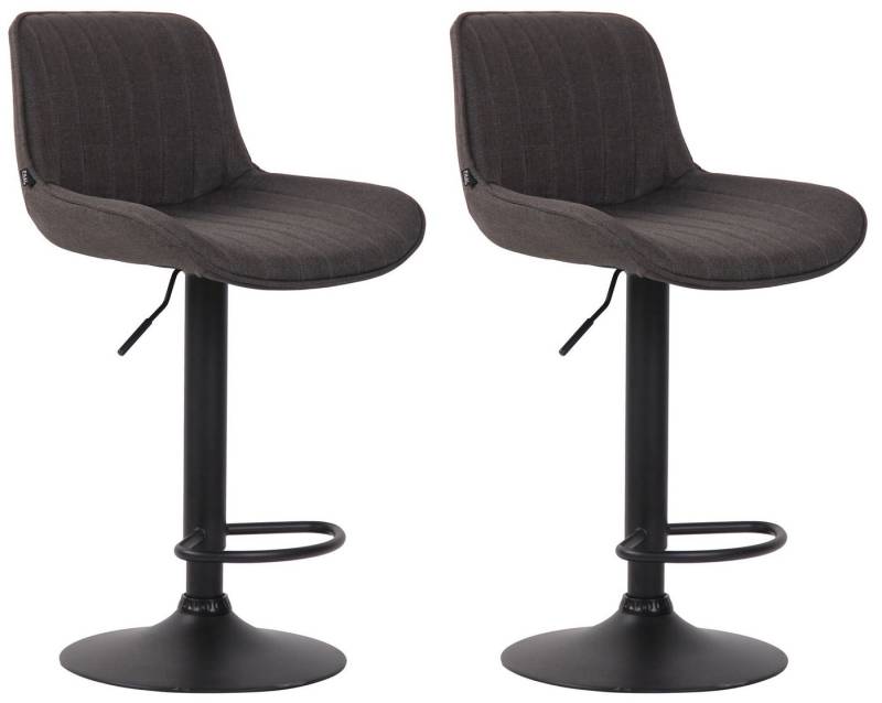 CLP Barhocker Lentini Stoff (2er Set, 2 St., 2er), 360° dreh-& höhenverstellbar von CLP