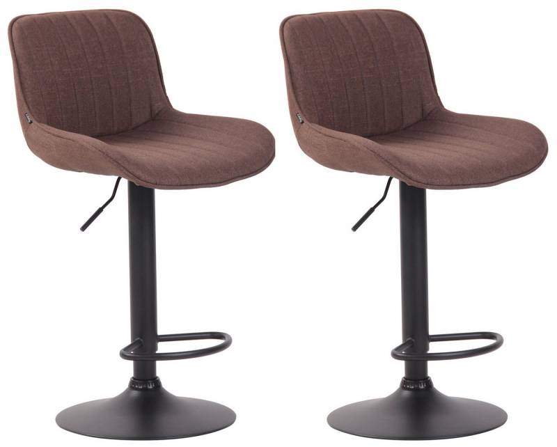 CLP Barhocker Lentini Stoff (2er Set, 2 St., 2er), 360° dreh-& höhenverstellbar von CLP