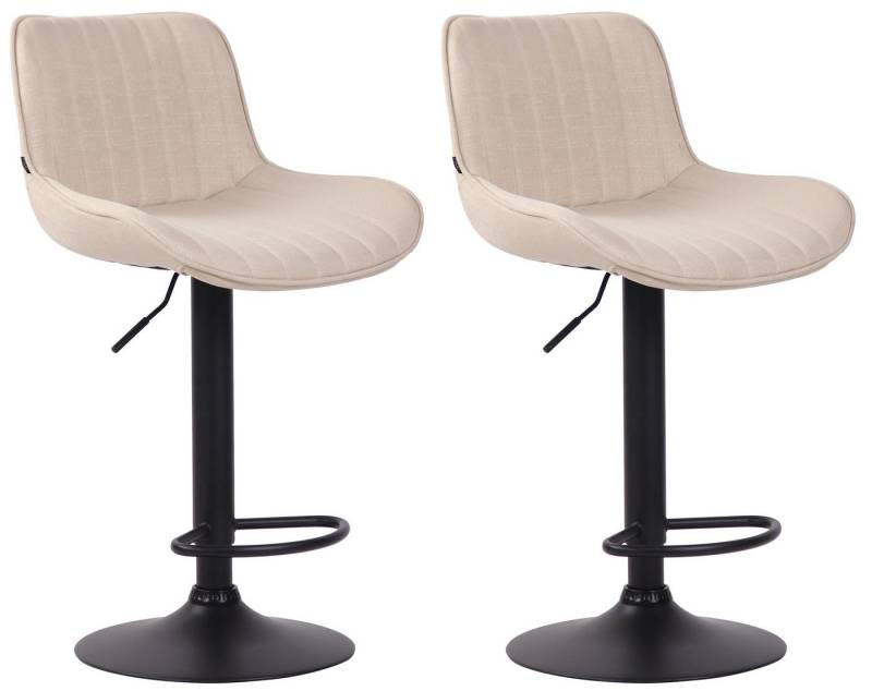 CLP Barhocker Lentini Stoff (2er Set, 2 St., 2er), 360° dreh-& höhenverstellbar von CLP