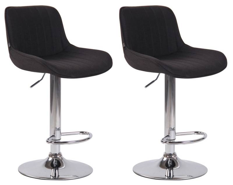 CLP Barhocker Lentini Stoff (2er Set, 2 St., 2er), 360° dreh-& höhenverstellbar von CLP