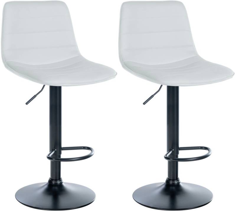 CLP Barhocker Lex Kunstleder (2er Set, 2 St., 2er), Metallgestell, Höhenverstellbar, drehbar von CLP