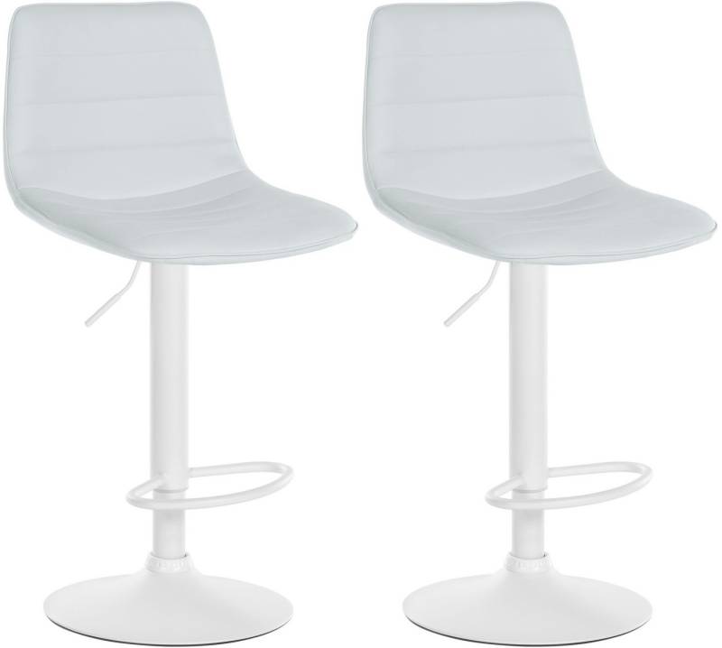 CLP Barhocker Lex Kunstleder (2er Set, 2 St., 2er), Metallgestell, Höhenverstellbar, drehbar von CLP