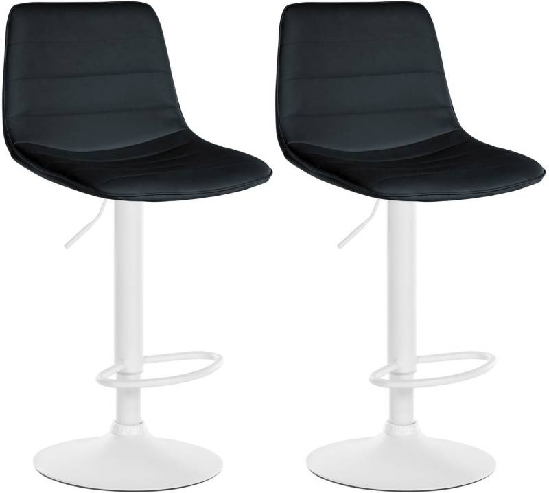 CLP Barhocker Lex Kunstleder (2er Set, 2 St., 2er), Metallgestell, Höhenverstellbar, drehbar von CLP