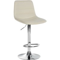Barhocker Lex Kunstleder creme chrom von CLP