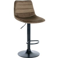 Barhocker Lex Samt braun schwarz von CLP