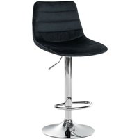 Barhocker Lex Samt schwarz chrom von CLP