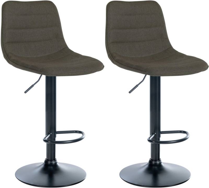 CLP Barhocker Lex Stoff (2er Set, 2 St., 2er), Metallgestell, Höhenverstellbar 360° drehbar von CLP