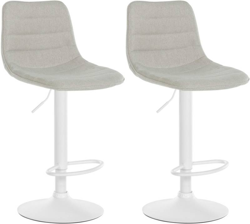 CLP Barhocker Lex Stoff (2er Set, 2 St., 2er), Metallgestell, Höhenverstellbar 360° drehbar von CLP