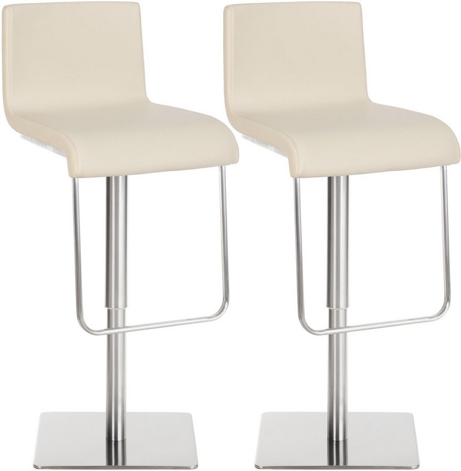 CLP Barhocker Limon (2er Set, 2 St., 2er), Kunstlederbezug, höhenverstellbar und drehbar von CLP