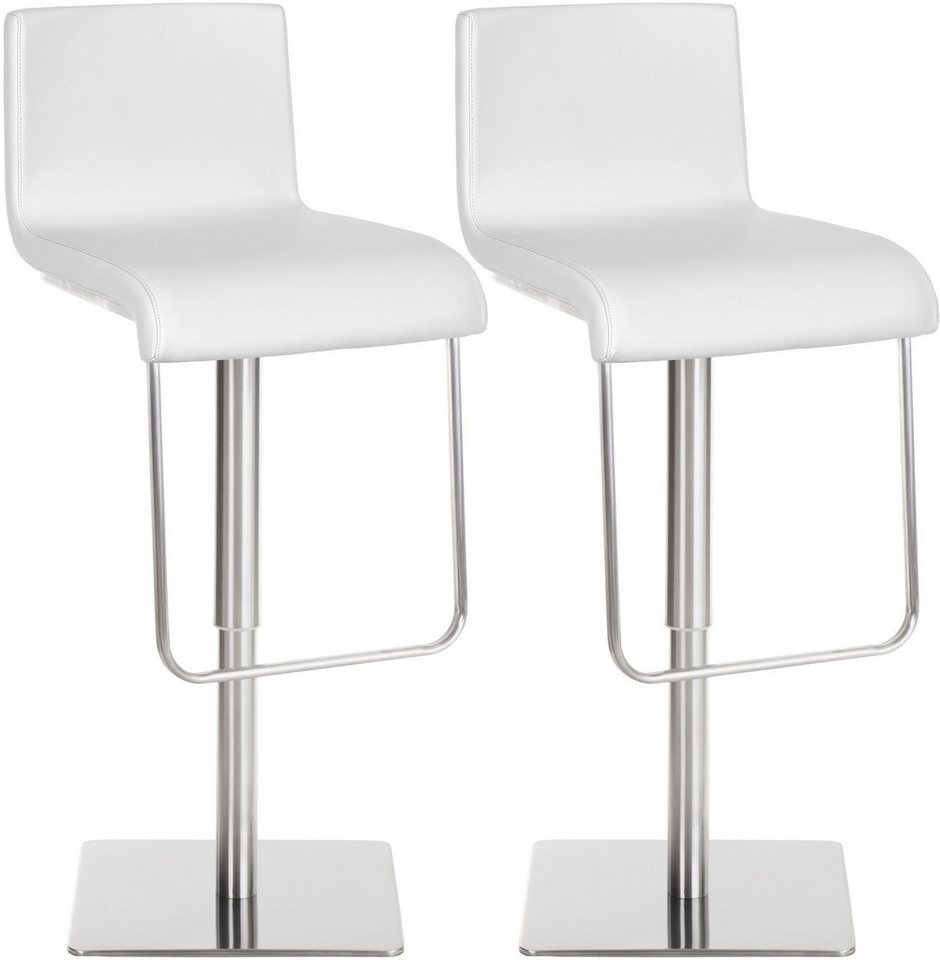 CLP Barhocker Limon (2er Set, 2 St., 2er), Kunstlederbezug, höhenverstellbar und drehbar von CLP