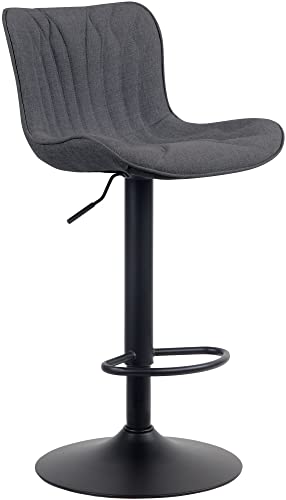 CLP Barhocker Linus I Höhenverstellbarer Tresenhocker, Farbe:schwarz, Material:Stoff CLP Barhocker Linus I Höhenverstellbarer Tresenhocker, Farbe:schwarz, Material:Stoff von CLP