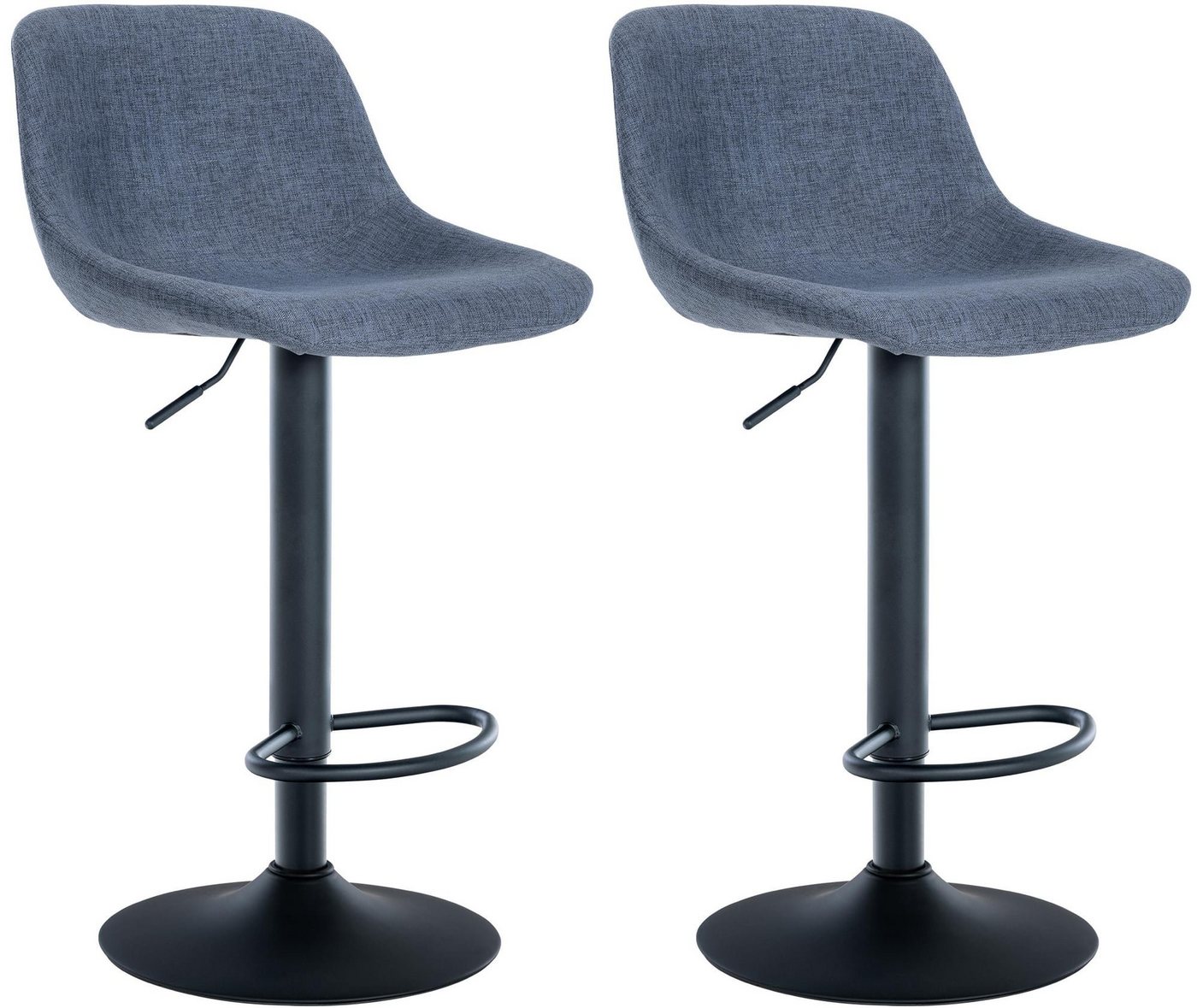 CLP Barhocker Loft (2er Set, 2 St., 2er), Bezug aus Samt, Stoff oder Kunstleder von CLP