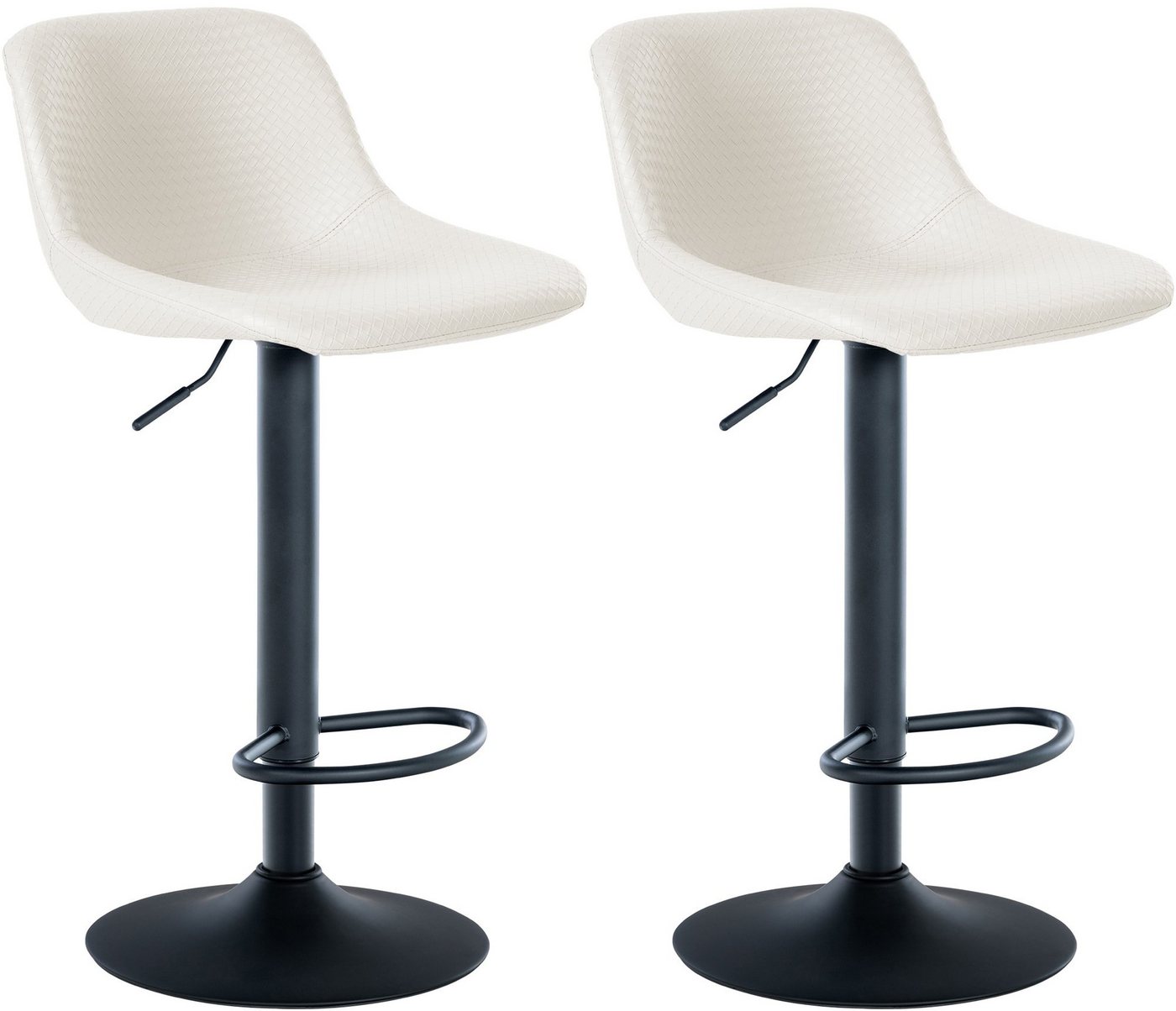 CLP Barhocker Loft (2er Set, 2 St., 2er), Bezug aus Samt, Stoff oder Kunstleder von CLP