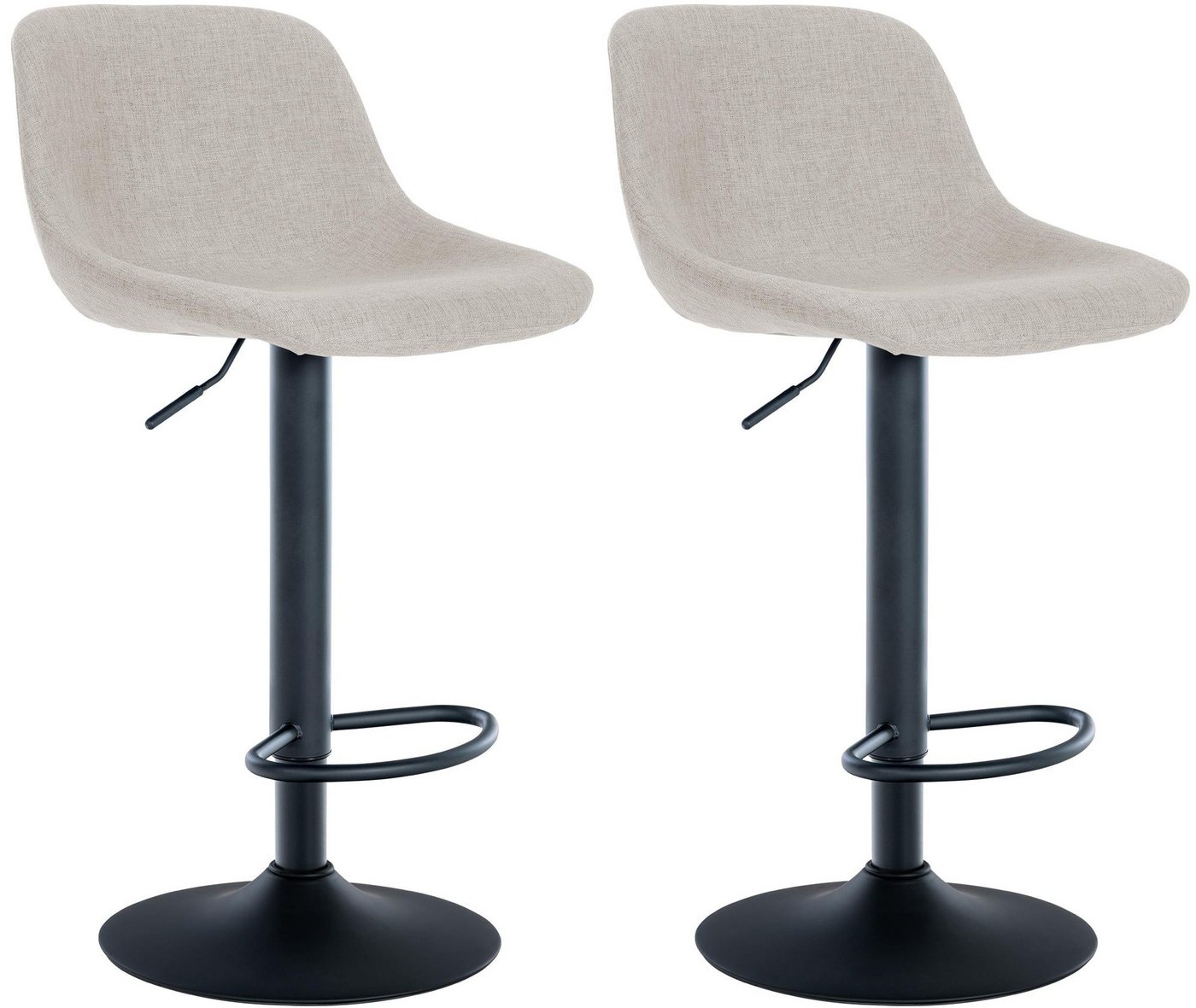 CLP Barhocker Loft (2er Set, 2 St., 2er), Bezug aus Samt, Stoff oder Kunstleder von CLP