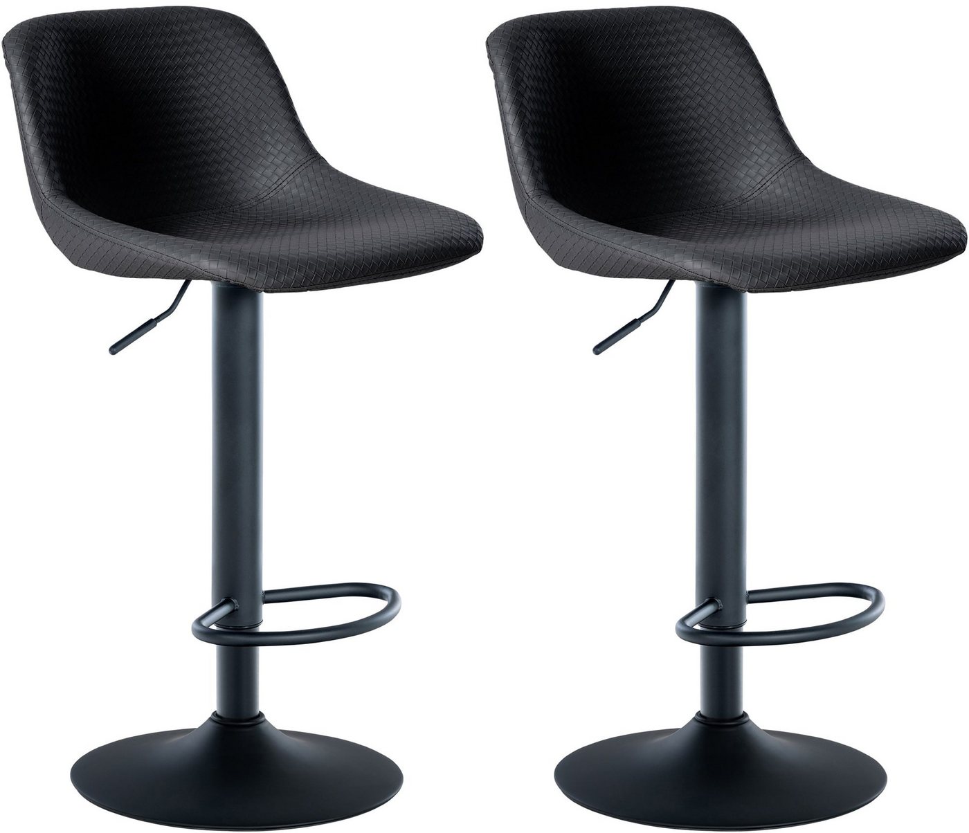 CLP Barhocker Loft (2er Set, 2 St., 2er), Bezug aus Samt, Stoff oder Kunstleder von CLP