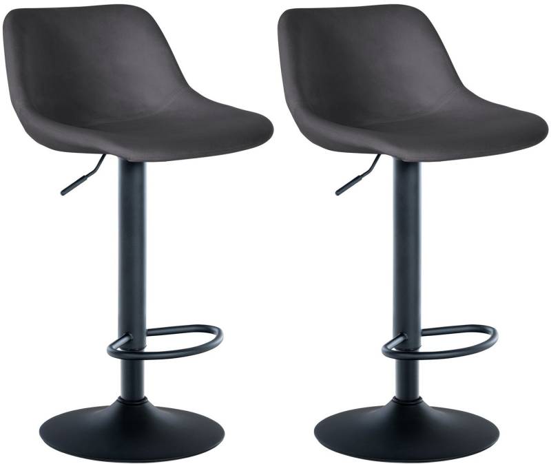 CLP Barhocker Loft (2er Set, 2 St., 2er), Bezug aus Samt, Stoff oder Kunstleder von CLP