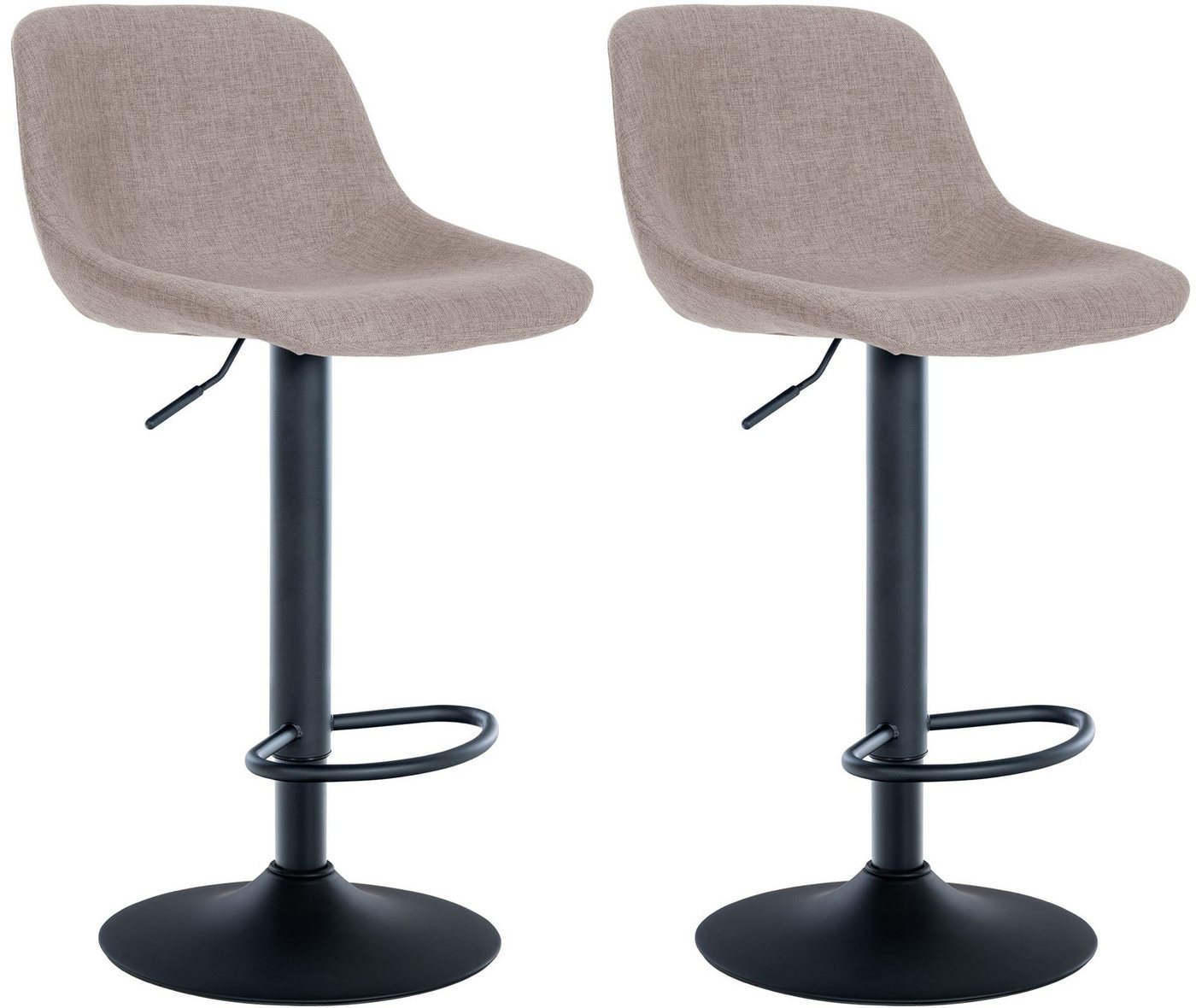 CLP Barhocker Loft (2er Set, 2 St., 2er), Bezug aus Samt, Stoff oder Kunstleder von CLP