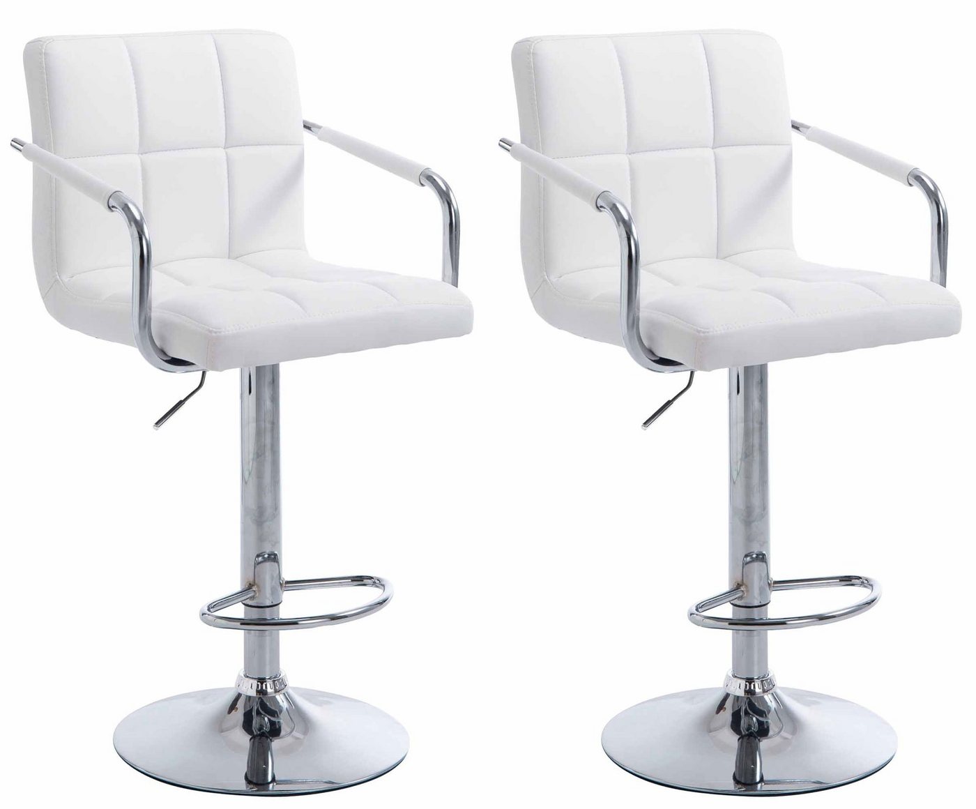 CLP Barhocker Lucy V2 Kunstleder (2er Set, 2 St., 2er), höhenverstell-& drehbar von CLP