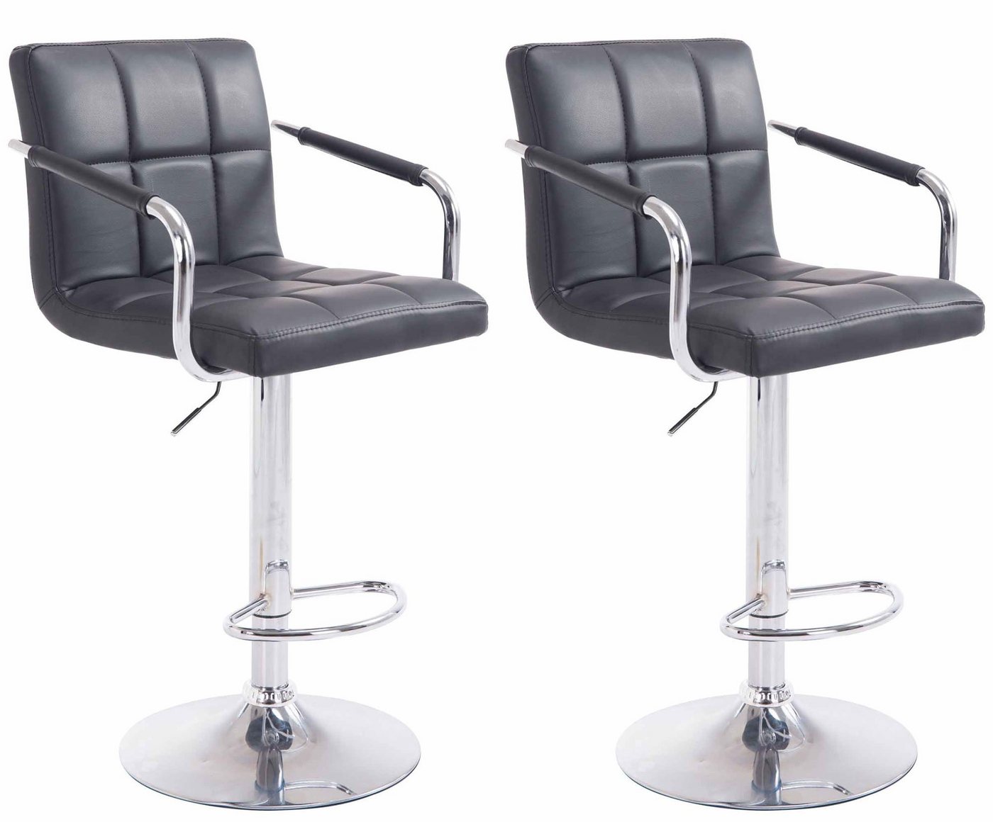 CLP Barhocker Lucy V2 Kunstleder (2er Set, 2 St., 2er), höhenverstell-& drehbar von CLP