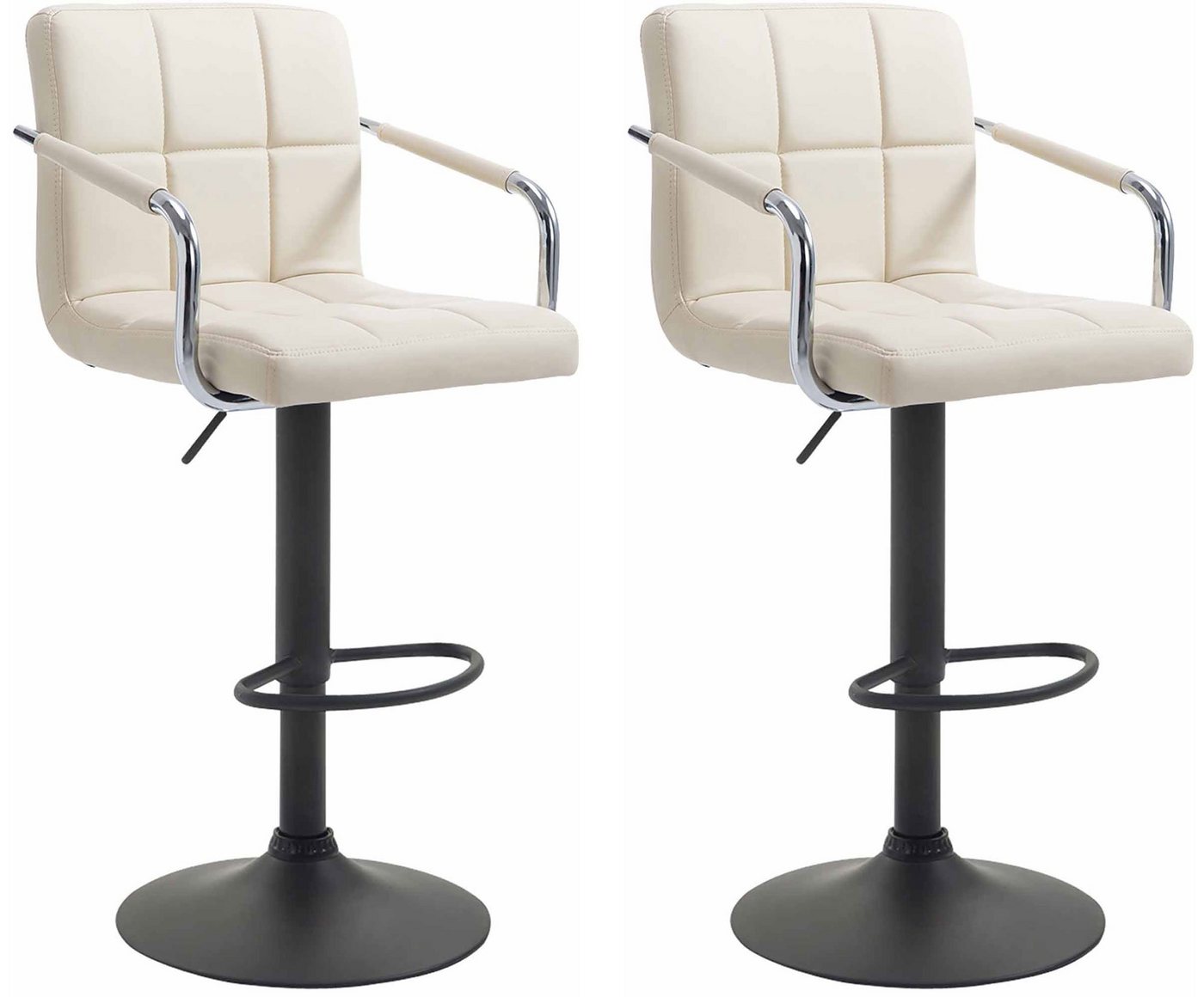 CLP Barhocker Lucy V2 Kunstleder (2er Set, 2 St., 2er), höhenverstell-& drehbar von CLP