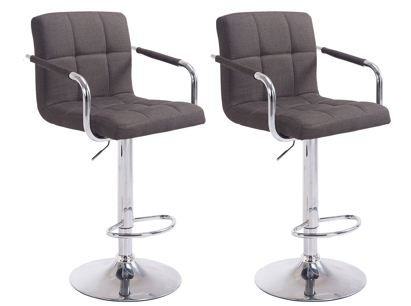 CLP Barhocker Lucy V2 Stoff (2er Set, 2 St., 2er), höhenverstellbar und drehbar von CLP