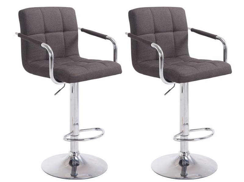 CLP Barhocker Lucy V2 Stoff (2er Set, 2 St., 2er), höhenverstellbar und drehbar von CLP