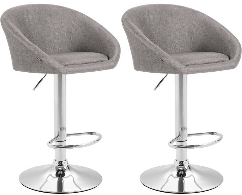 CLP Barhocker Miami V2 Stoff (2er Set, 2 St., 2er), dreh- & höhenverstellbar von CLP