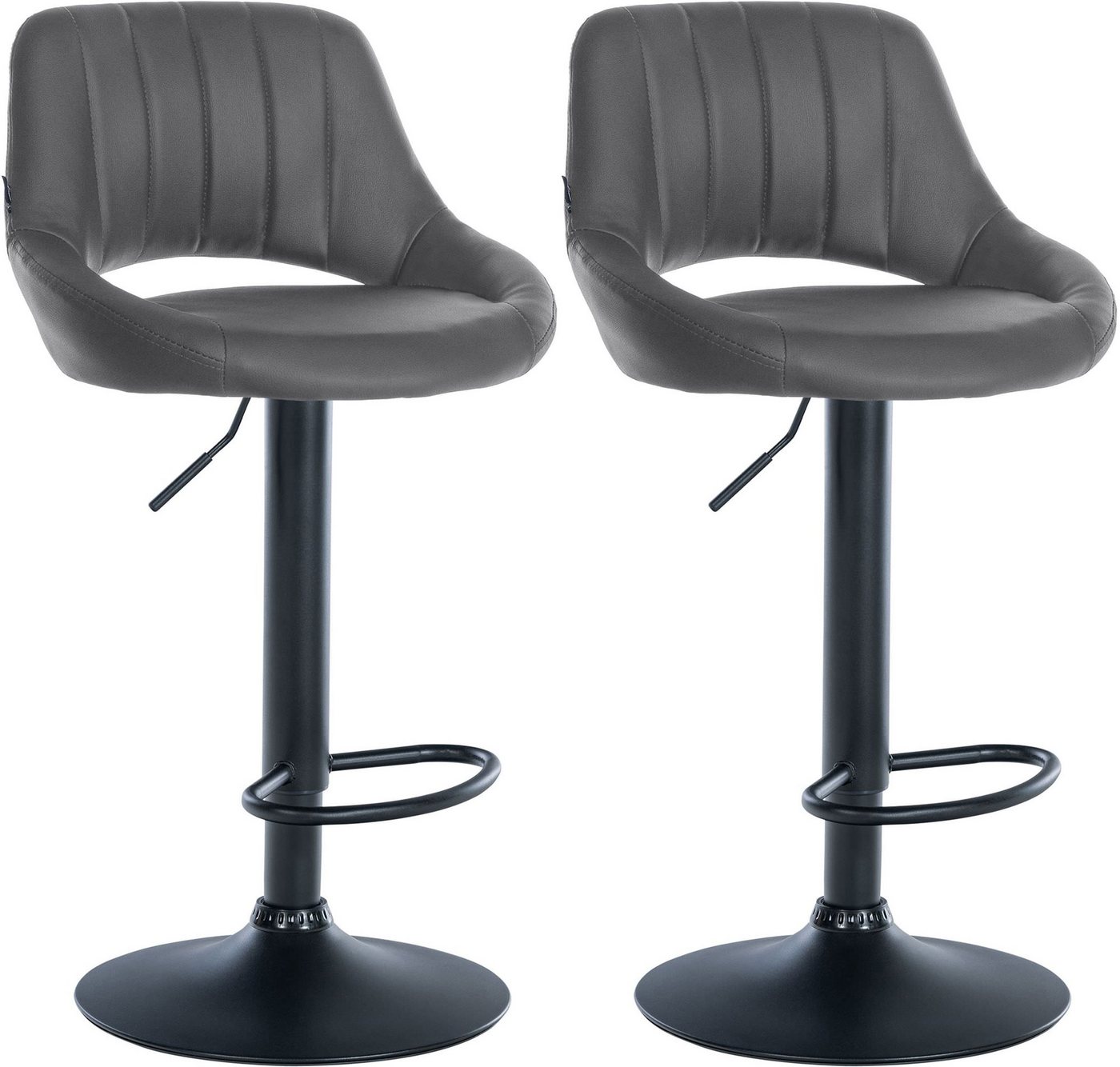 CLP Barhocker Milet Kunstleder (2er Set, 2 St., 2er), höhenverstellbar und drehbar von CLP