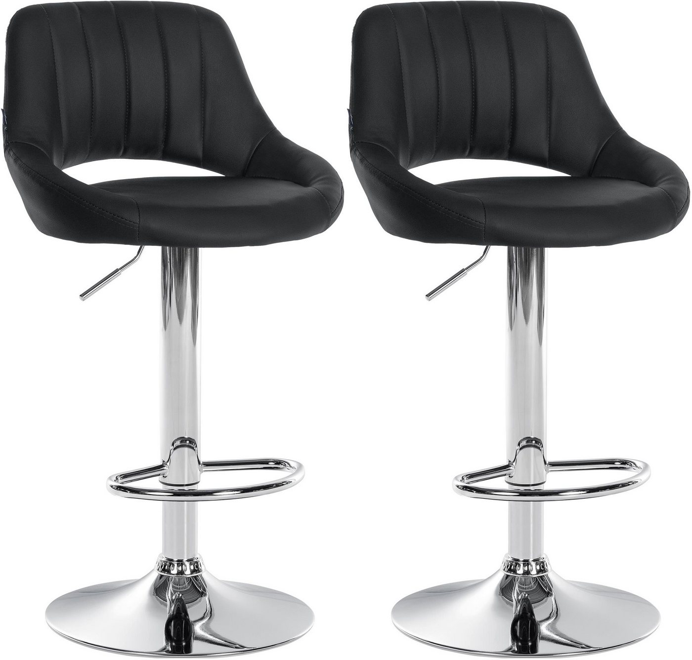 CLP Barhocker Milet Kunstleder (2er Set, 2 St., 2er), höhenverstellbar und drehbar von CLP