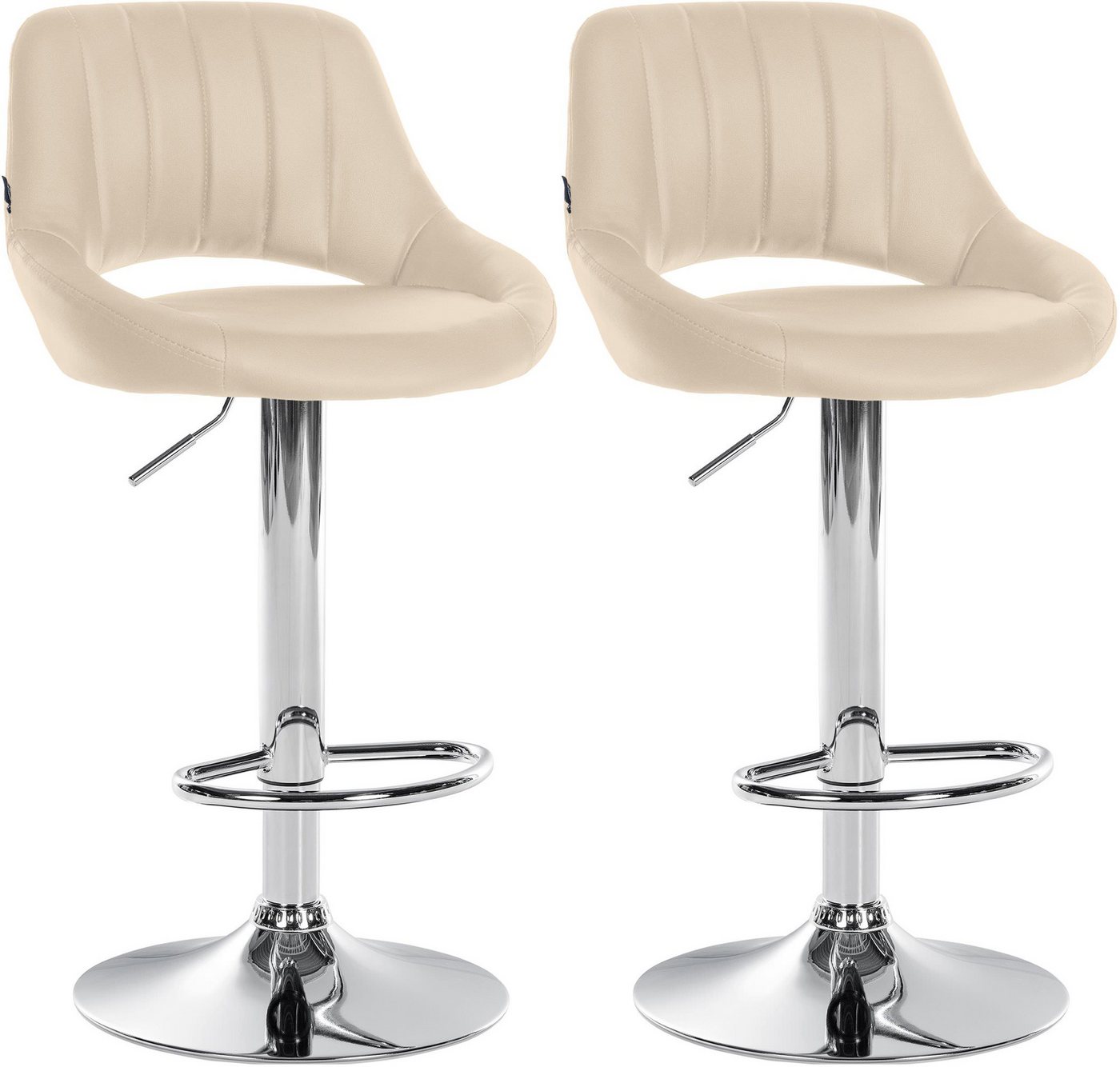 CLP Barhocker Milet Kunstleder (2er Set, 2 St., 2er), höhenverstellbar und drehbar von CLP