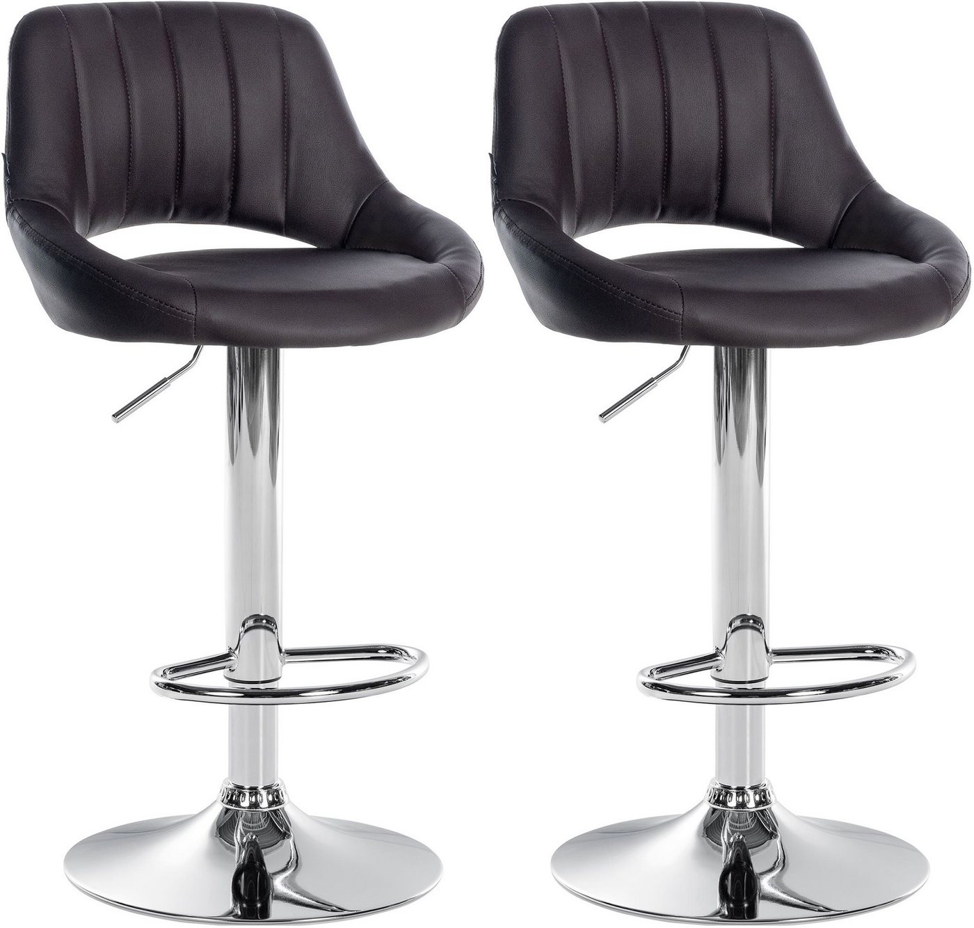 CLP Barhocker Milet Kunstleder (2er Set, 2 St., 2er), höhenverstellbar und drehbar von CLP