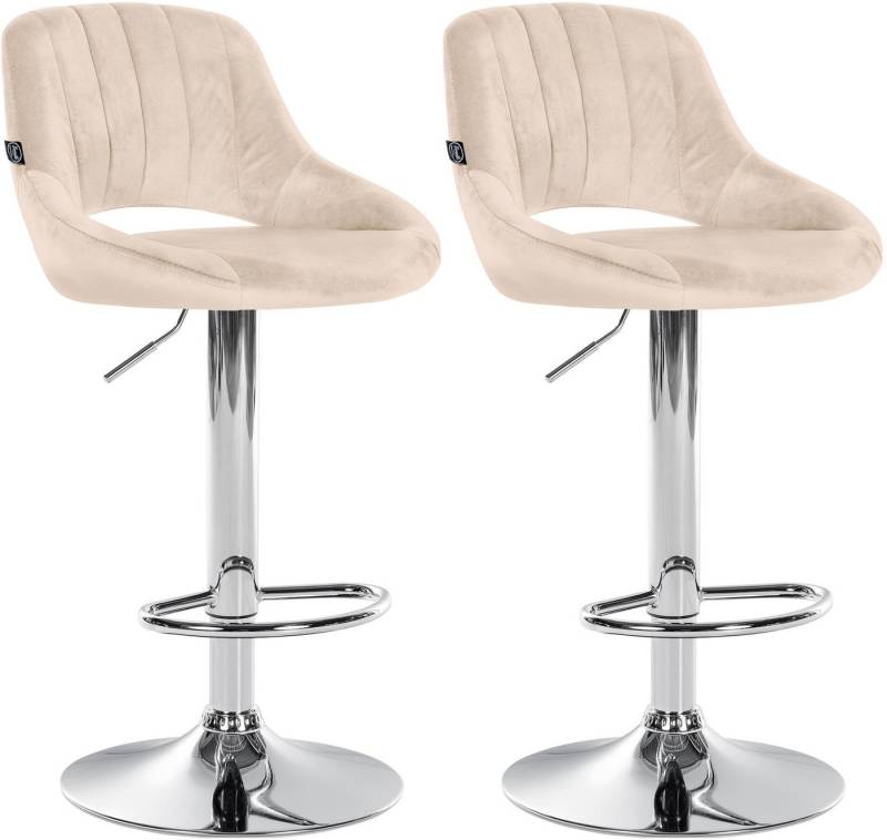 CLP Barhocker Milet Samt (2er Set, 2 St., 2er), höhenverstellbar und drehbar von CLP