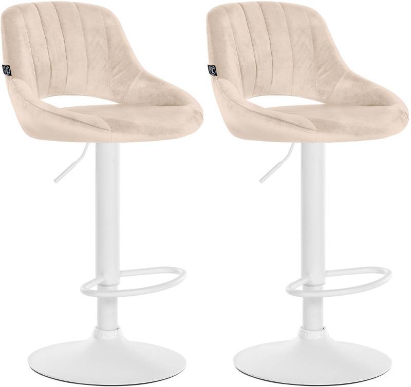 CLP Barhocker Milet Samt (2er Set, 2 St., 2er), höhenverstellbar und drehbar von CLP