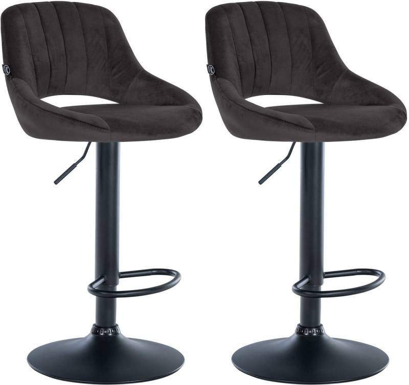 CLP Barhocker Milet Samt (2er Set, 2 St., 2er), höhenverstellbar und drehbar von CLP