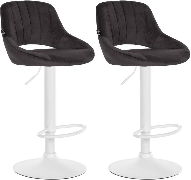 CLP Barhocker Milet Samt (2er Set, 2 St., 2er), höhenverstellbar und drehbar von CLP