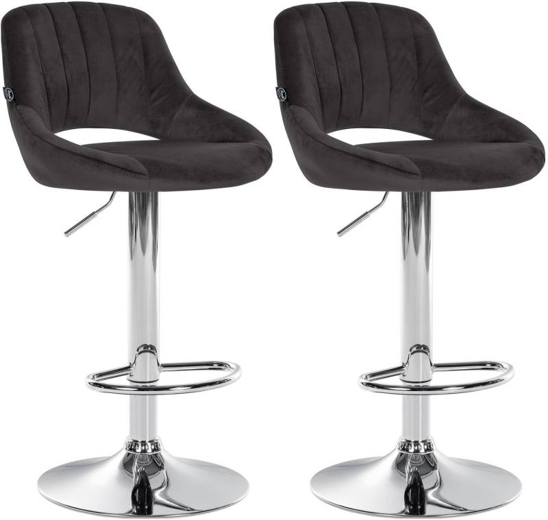 CLP Barhocker Milet Samt (2er Set, 2 St., 2er), höhenverstellbar und drehbar von CLP