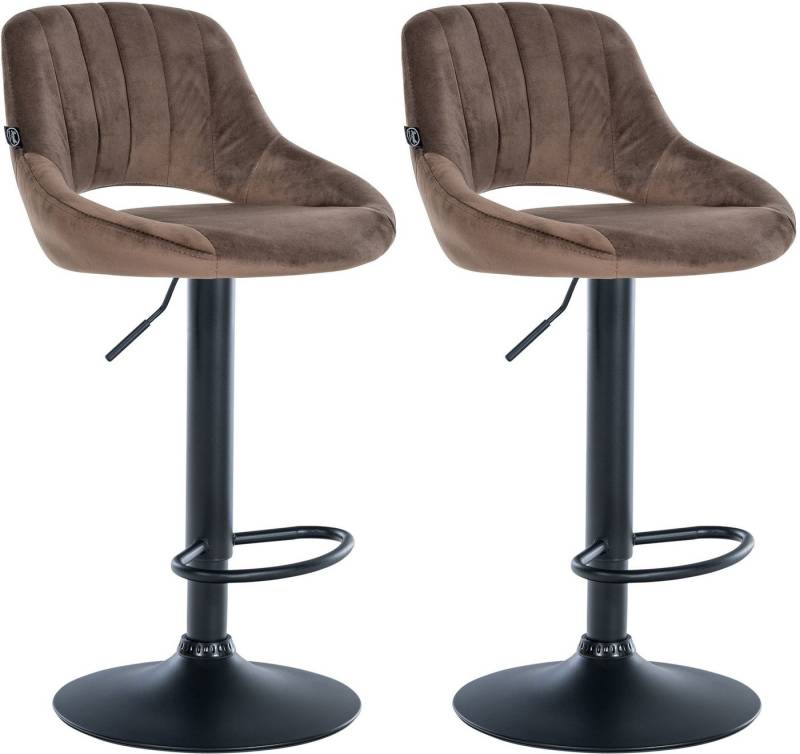 CLP Barhocker Milet Samt (2er Set, 2 St., 2er), höhenverstellbar und drehbar von CLP
